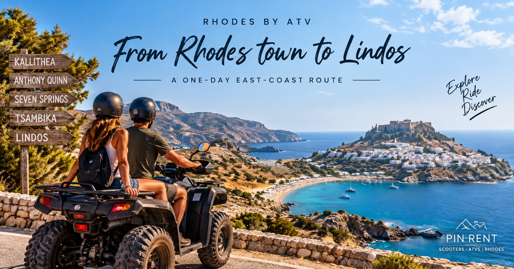 Exploring Rhodes by ATV: a one-day east-coast route from Rhodes town to Lindos