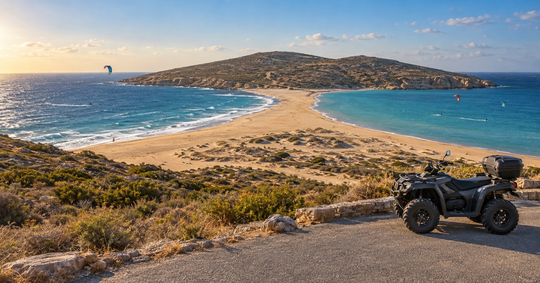 Prasonisi: riding to the wild southern tip of Rhodes